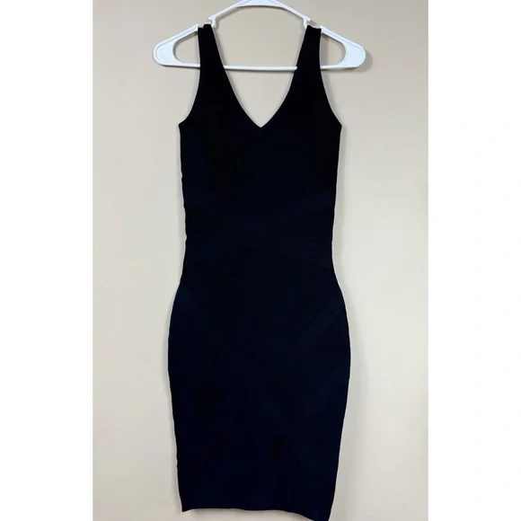 Dress The Population NWOT ‘Bria’ Bodycon Bandage Midi Dress in Black Size XS - Picture 3 of 6
